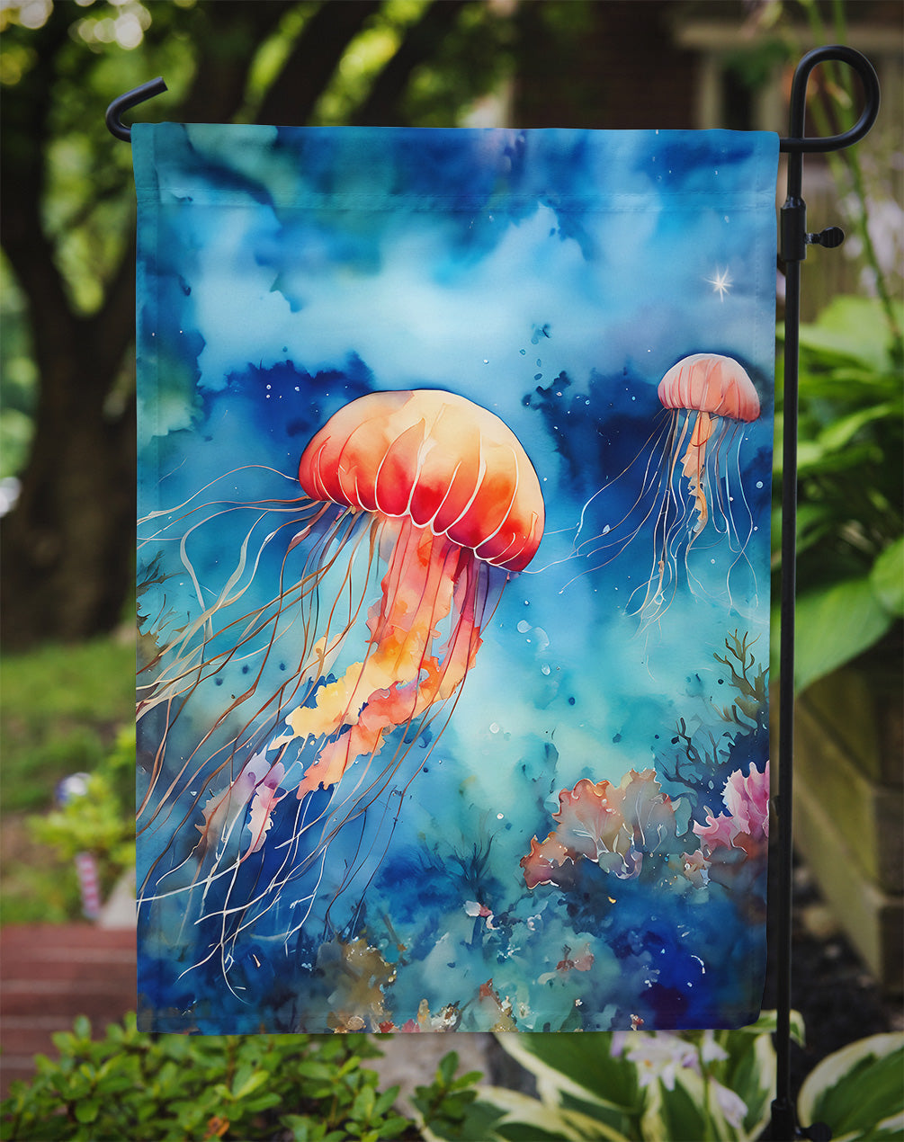 Jellyfish Garden Flag - One Color / One Size - Home & Garden - Home Decor - Flags Banners & Accessories