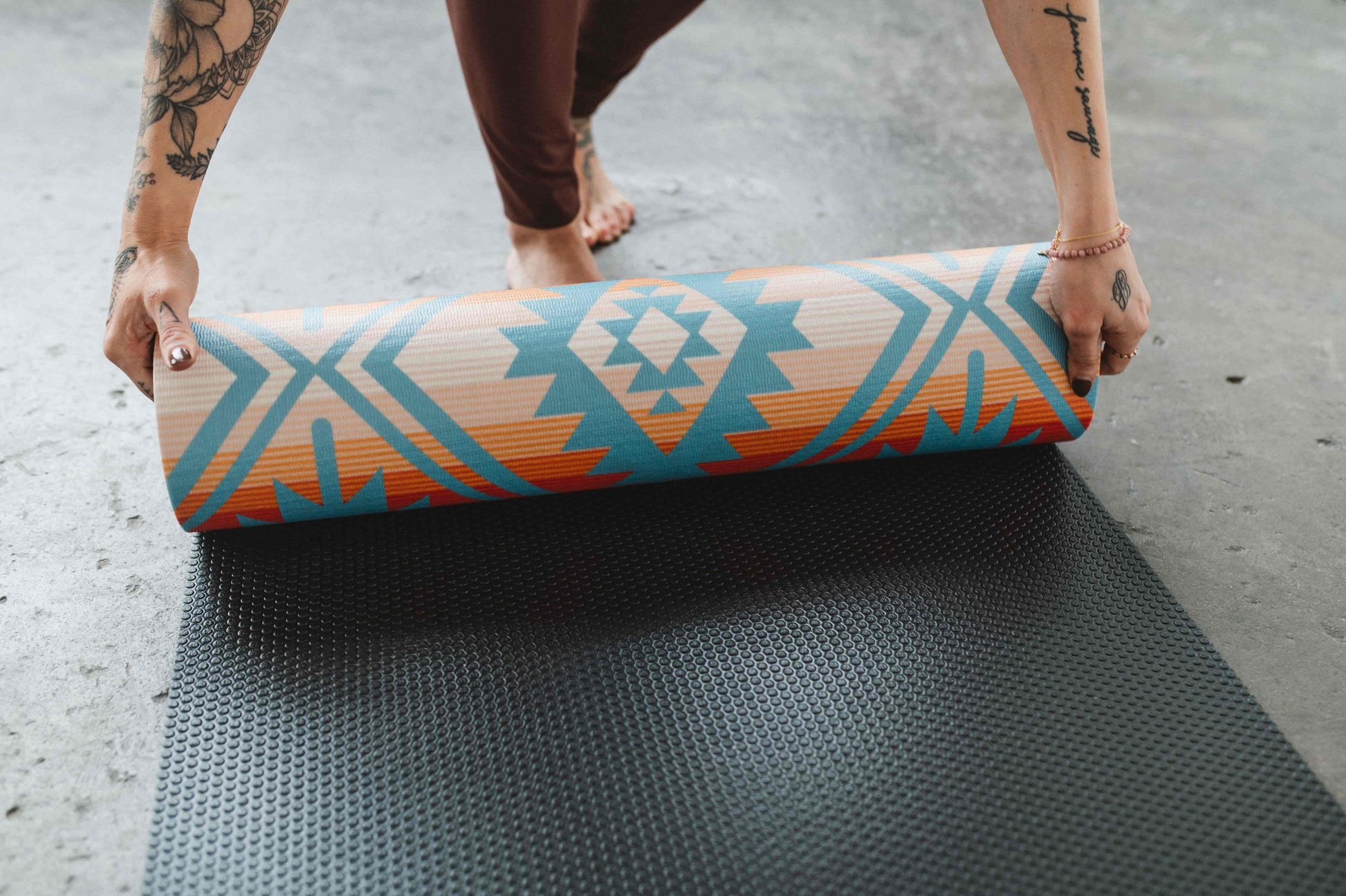 Jerome Turquoise Yoga Mat – 6 Mm Extra Thick Double-Sided Non-Slip - One Color / One Size - Sports & Entertainment