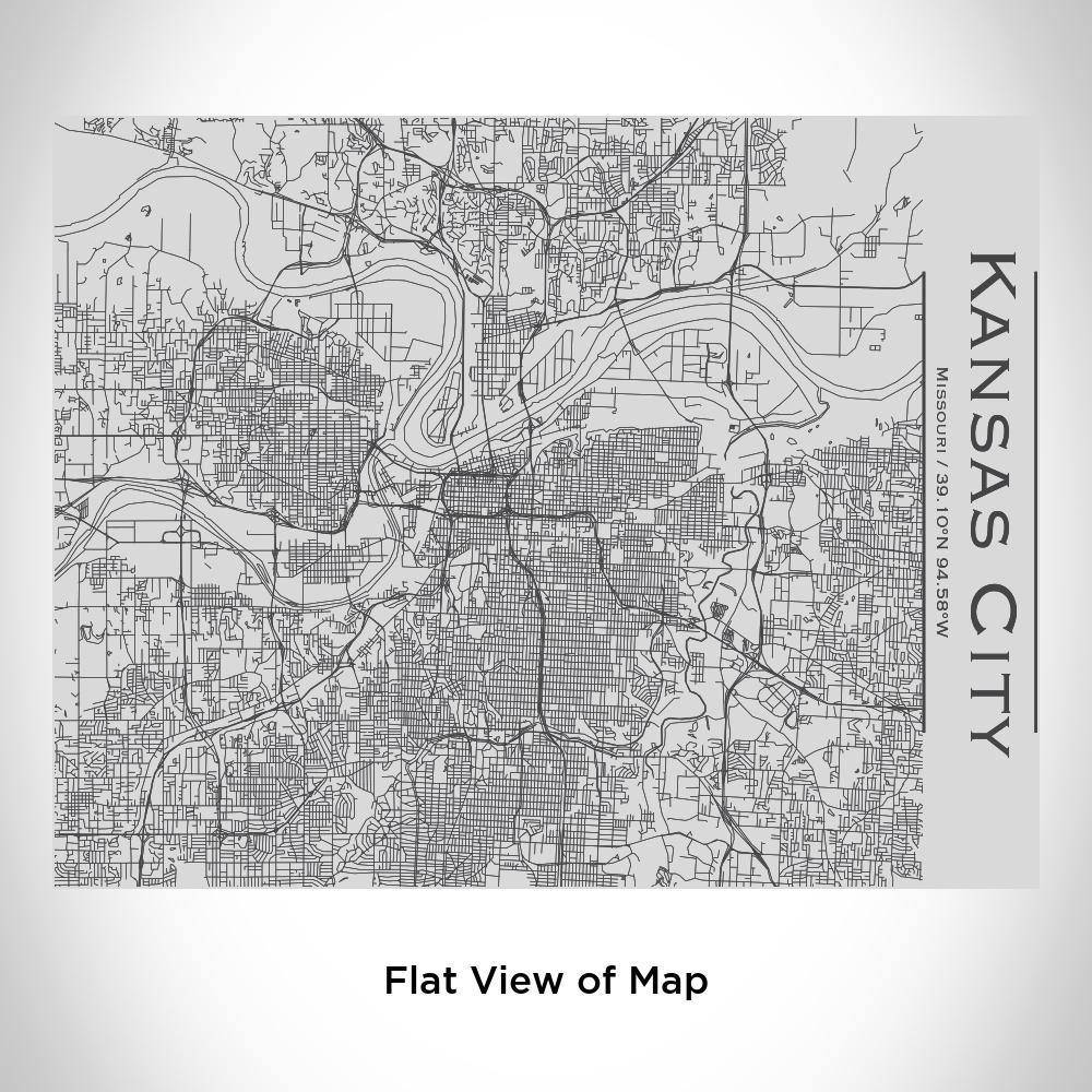 Kansas City - Missouri Map Bottle with Bamboo Top in Matte Black - Drinkware