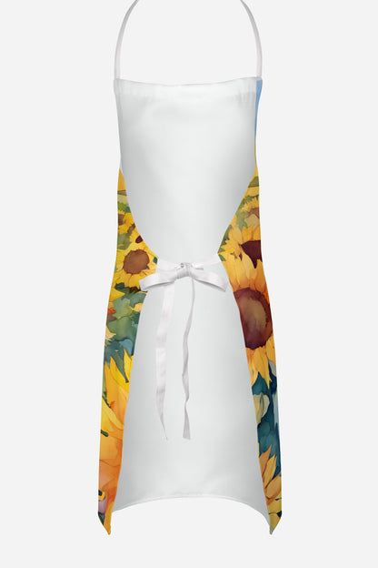 Kansas Sunflowers in Watercolor Apron - One Color / One Size - Home & Garden - Kitchen Dining & Bar - Table Decoration