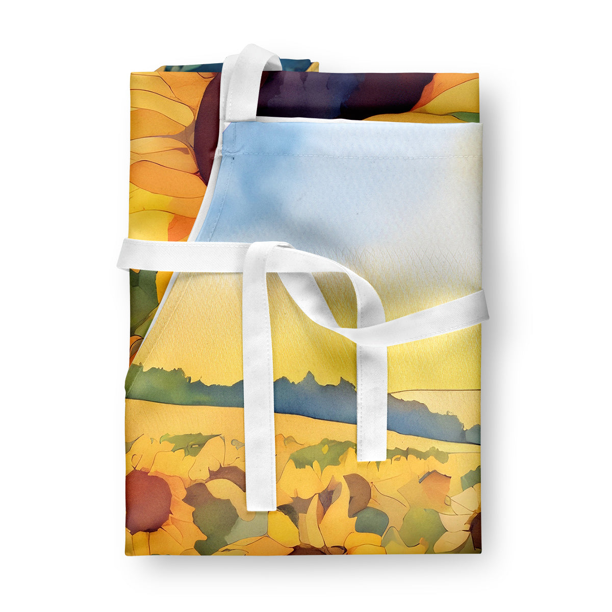 Kansas Sunflowers in Watercolor Apron - One Color / One Size - Home & Garden - Kitchen Dining & Bar - Table Decoration