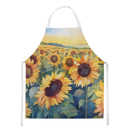 Kansas Sunflowers in Watercolor Apron - One Color / One Size - Home & Garden - Kitchen Dining & Bar - Table Decoration
