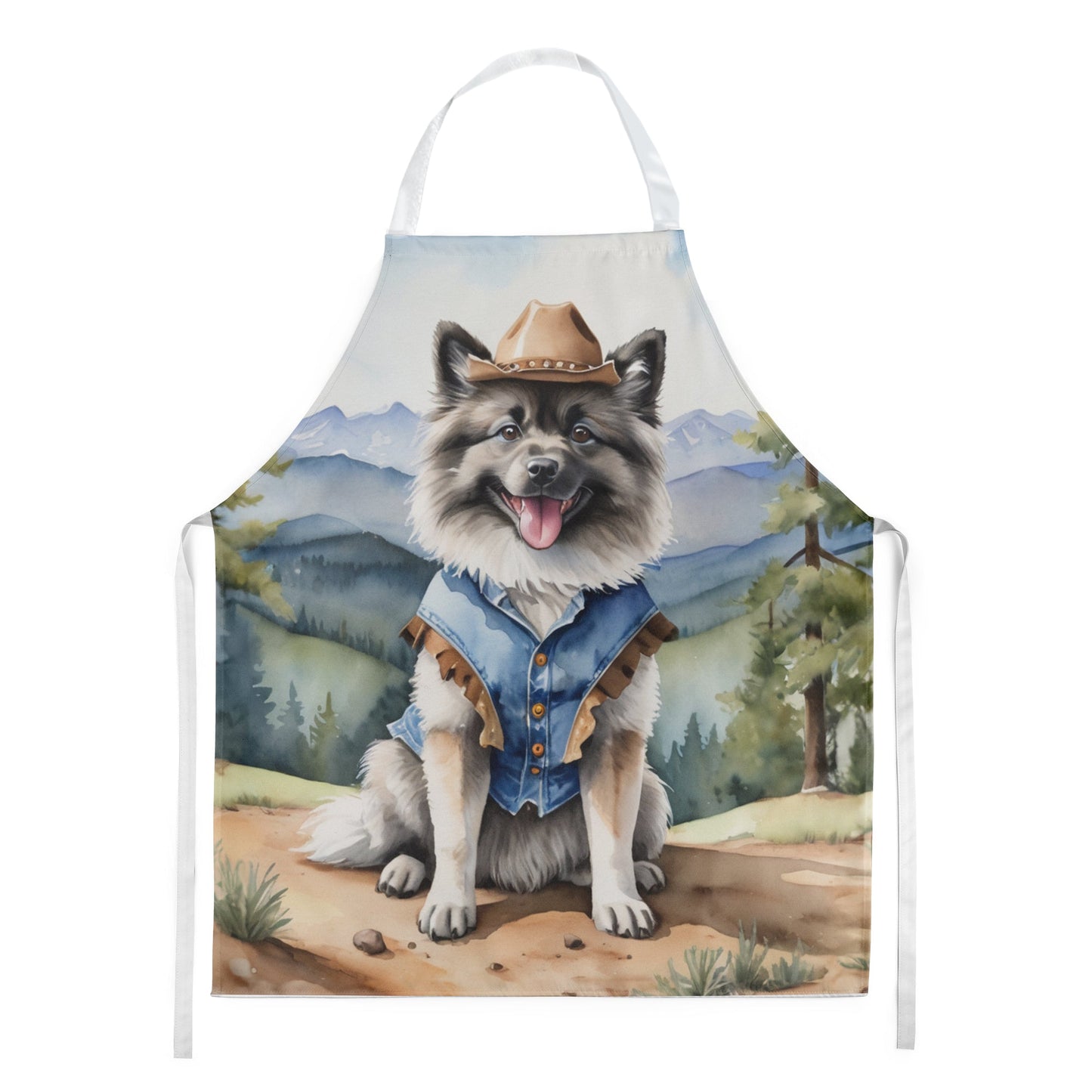 Keeshond Cowboy Welcome Apron - One Color / One Size - Home & Garden - Kitchen Dining & Bar - Table Decoration &
