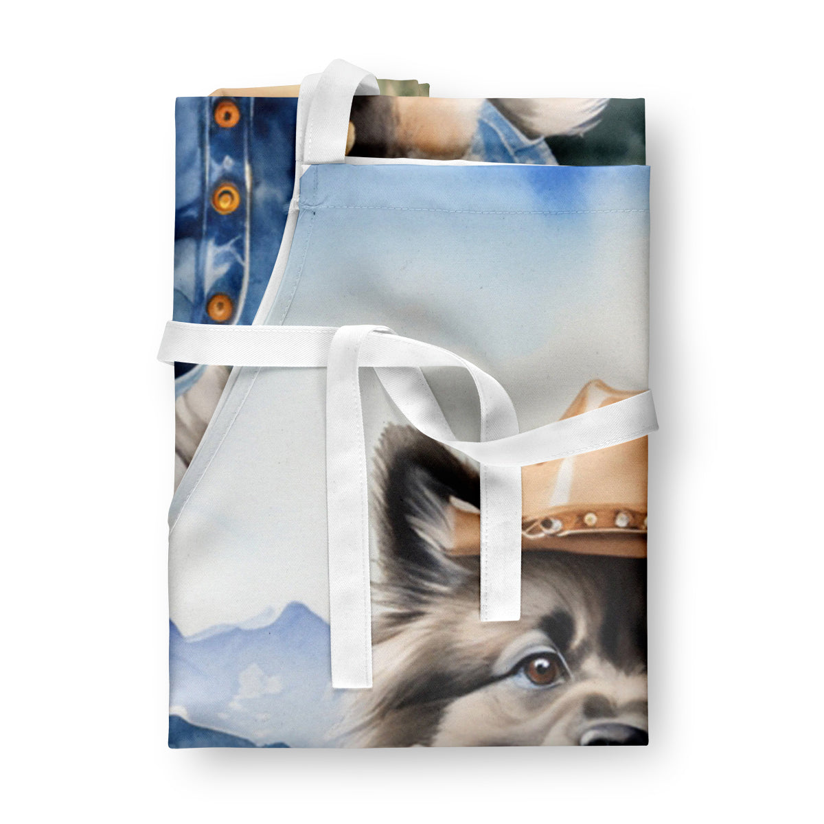Keeshond Cowboy Welcome Apron - One Color / One Size - Home & Garden - Kitchen Dining & Bar - Table Decoration &