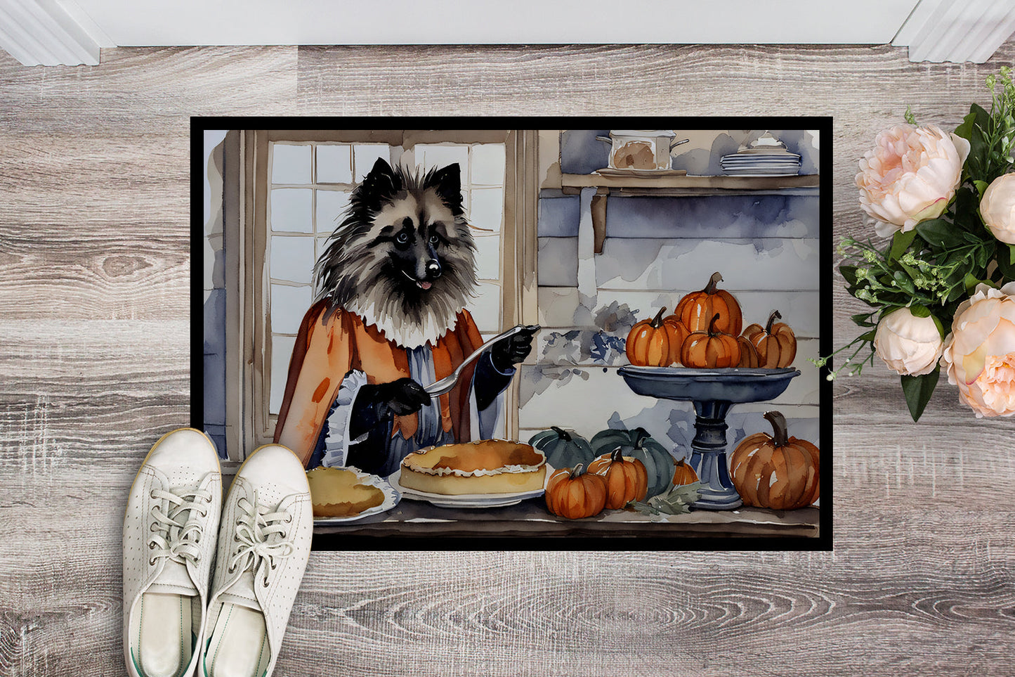 Keeshond Fall Kitchen Pumpkins Doormat - One Color / One Size - Home & Garden - Home Textile - Carpets & Rugs