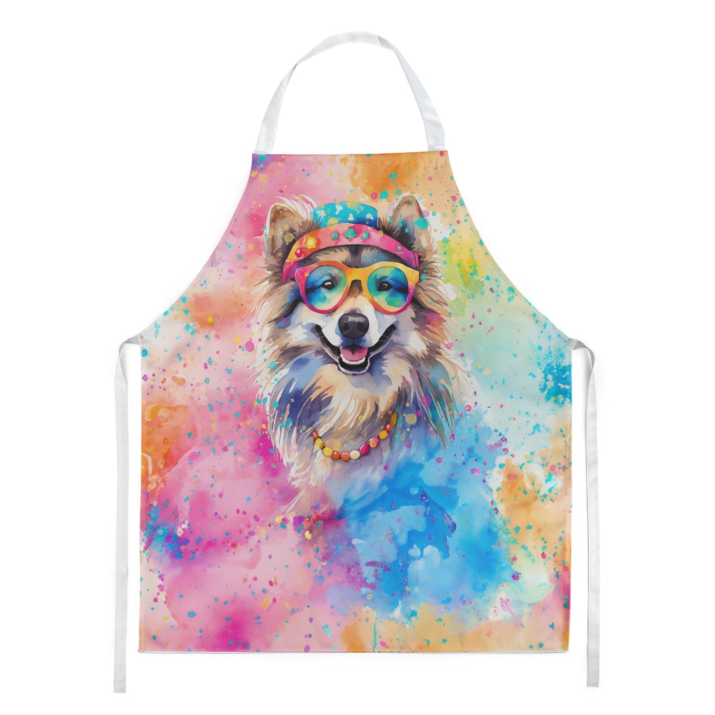 Keeshond Hippie Dawg Apron - One Color / One Size - Home & Garden - Kitchen Dining & Bar - Table Decoration &