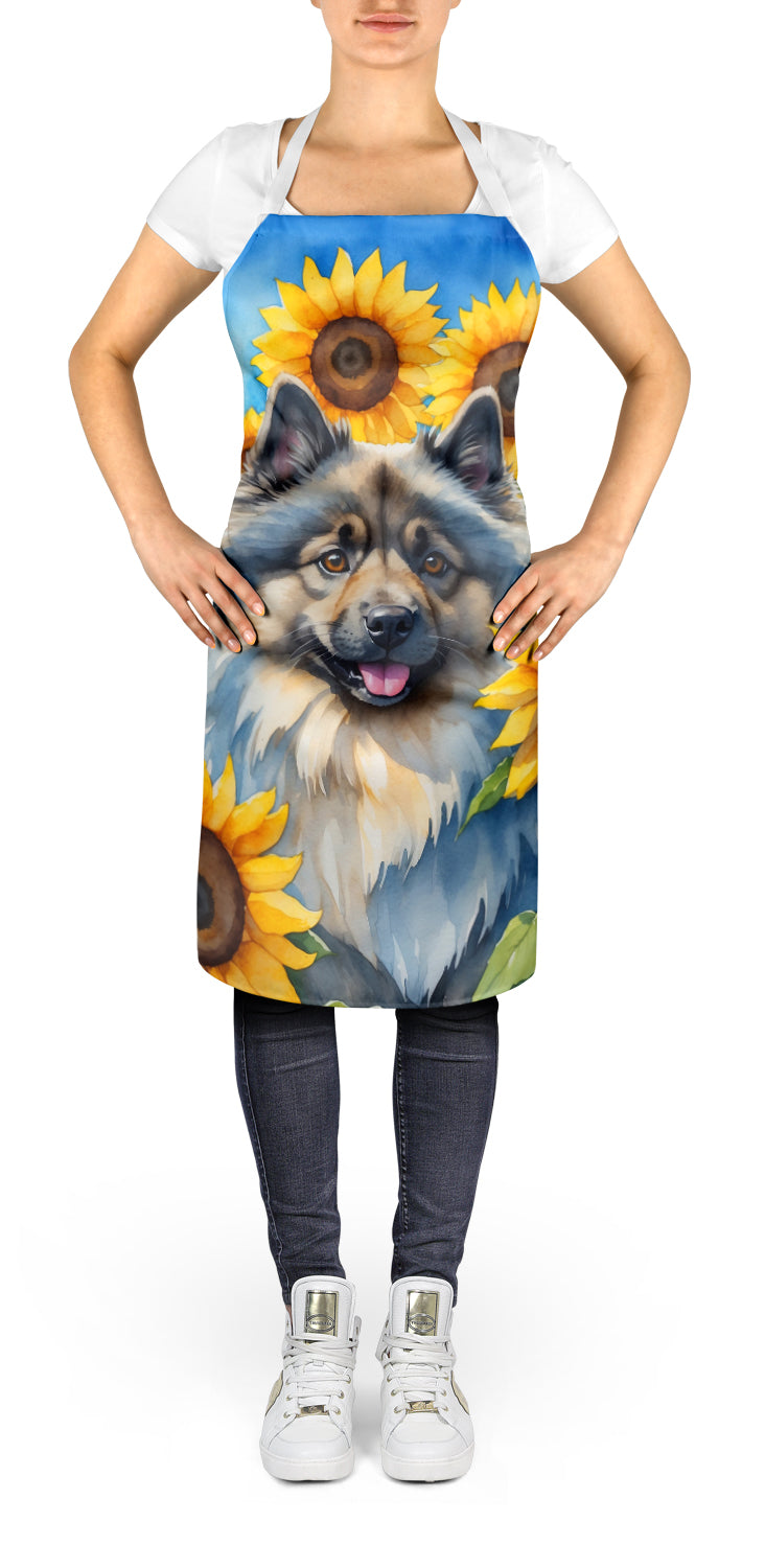 Keeshond in Sunflowers Apron - One Color / One Size - Home & Garden - Kitchen Dining & Bar - Table Decoration &