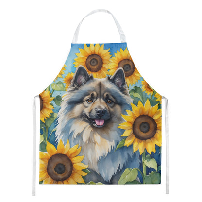 Keeshond in Sunflowers Apron - One Color / One Size - Home & Garden - Kitchen Dining & Bar - Table Decoration &