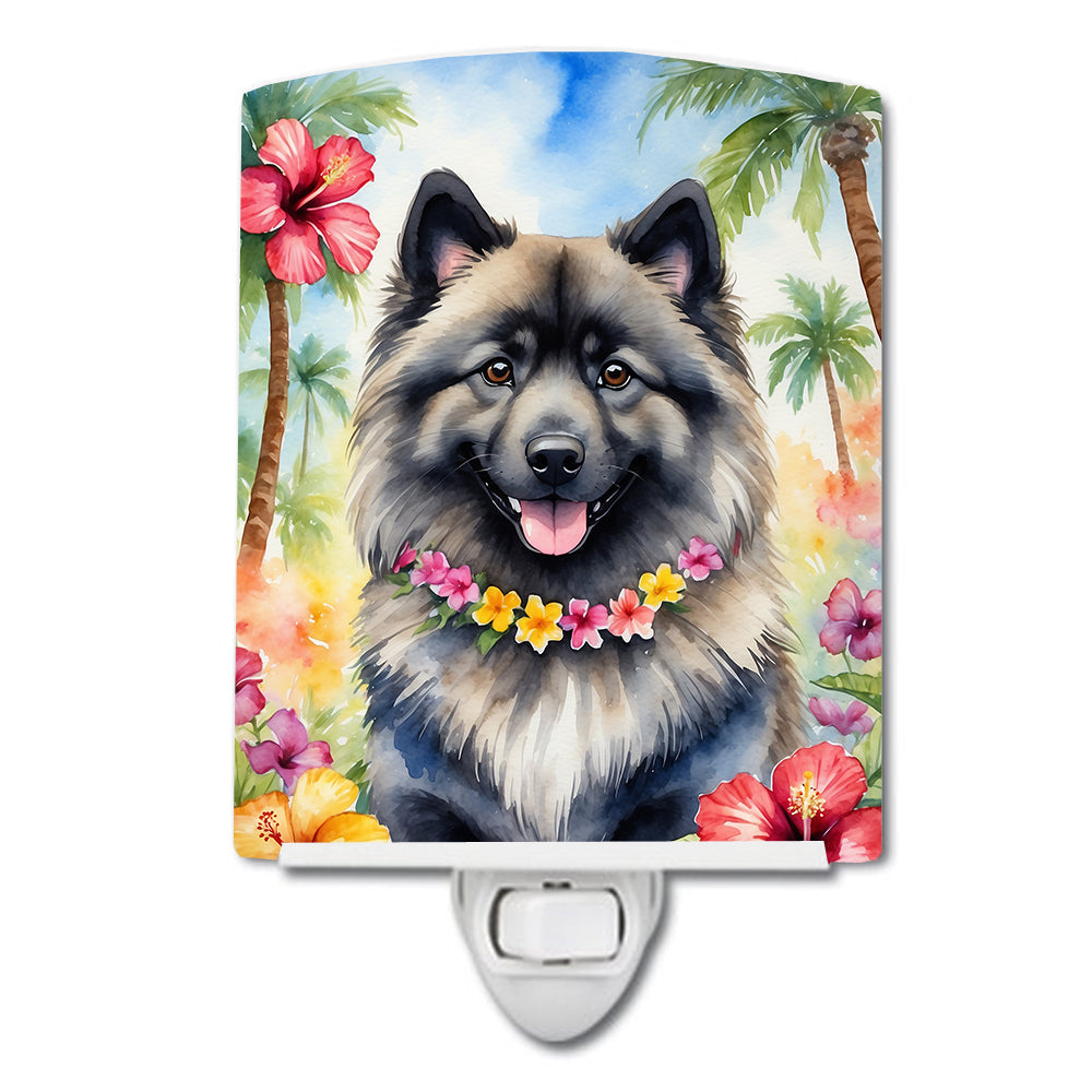 Keeshond Luau Ceramic Night Light - One Color / One Size - Home & Garden - Home Improvement - Lights & Lighting - Night