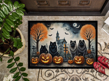 Keeshond Spooky Halloween Doormat - One Color / One Size - Home & Garden - Home Textile - Carpets & Rugs