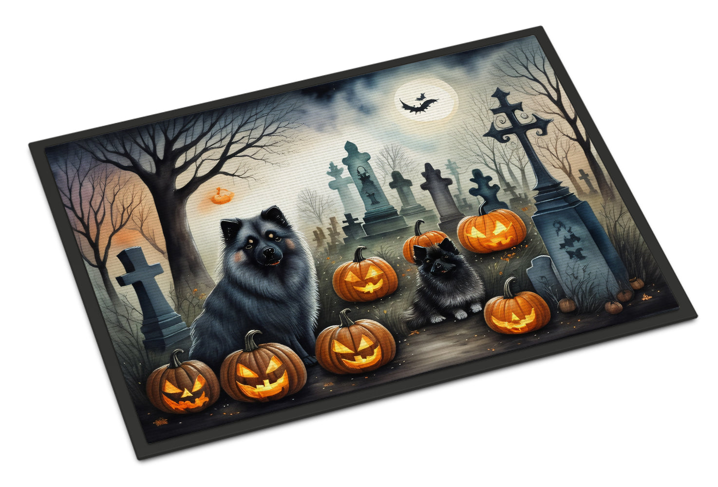 Keeshond Spooky Halloween Doormat - One Color / One Size - Home & Garden - Home Textile - Carpets & Rugs
