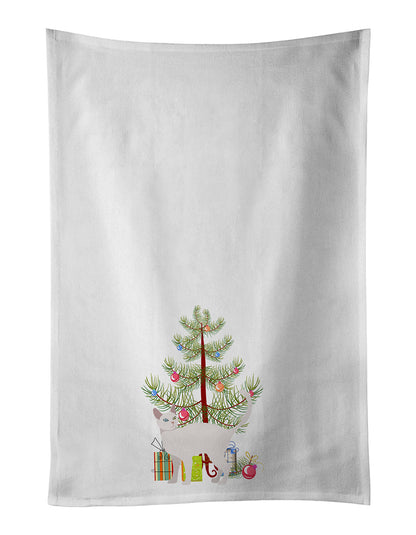 Khao Manee Cat Christmas Kitchen Towel Set of 2 - One Color / One Size - Home & Garden - Home Textile - Towels