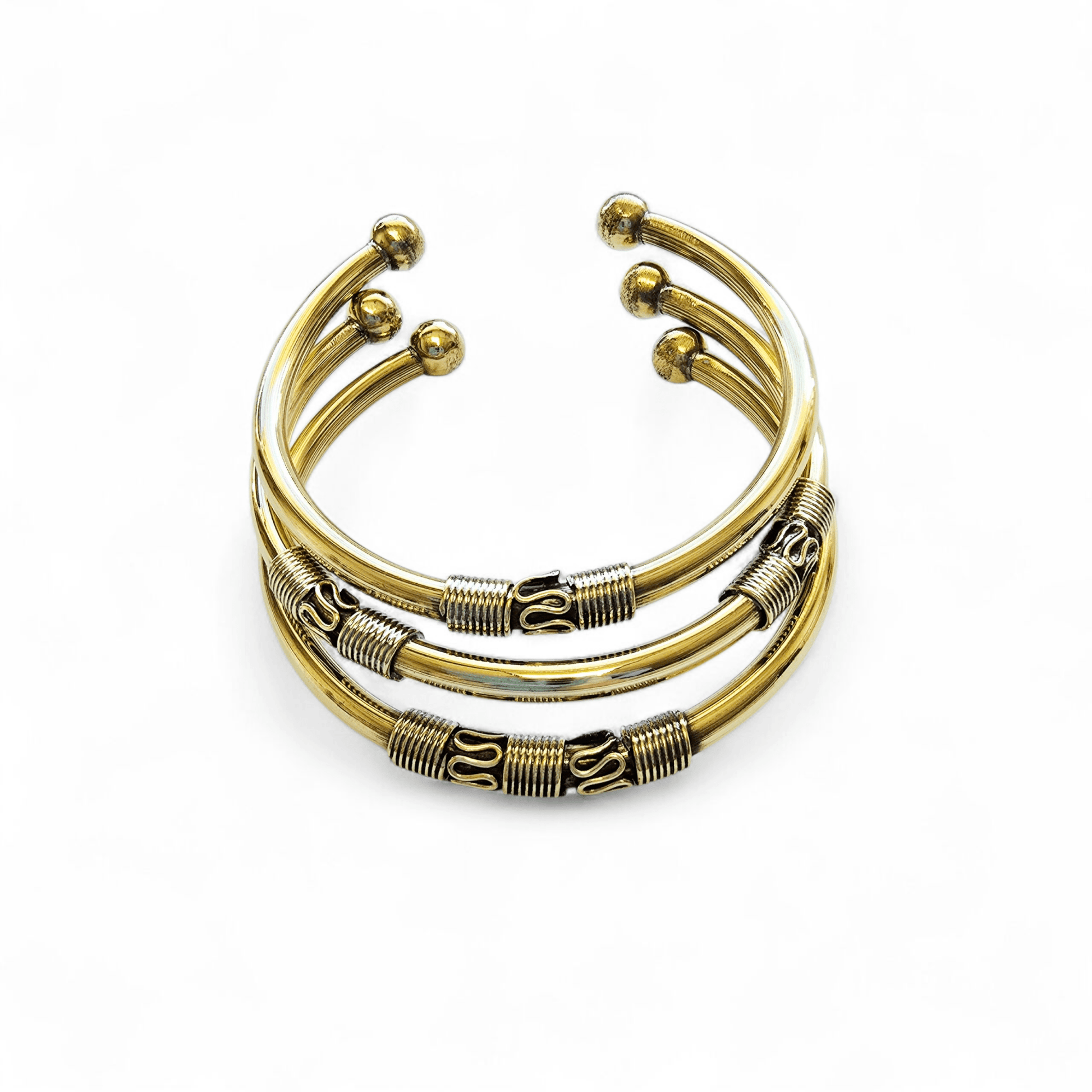 Khuul Khal Semi-Cuff - Set of 3 Bracelets - Jewelry & Accessories - Bracelets & Bangles - Cuff Bracelets