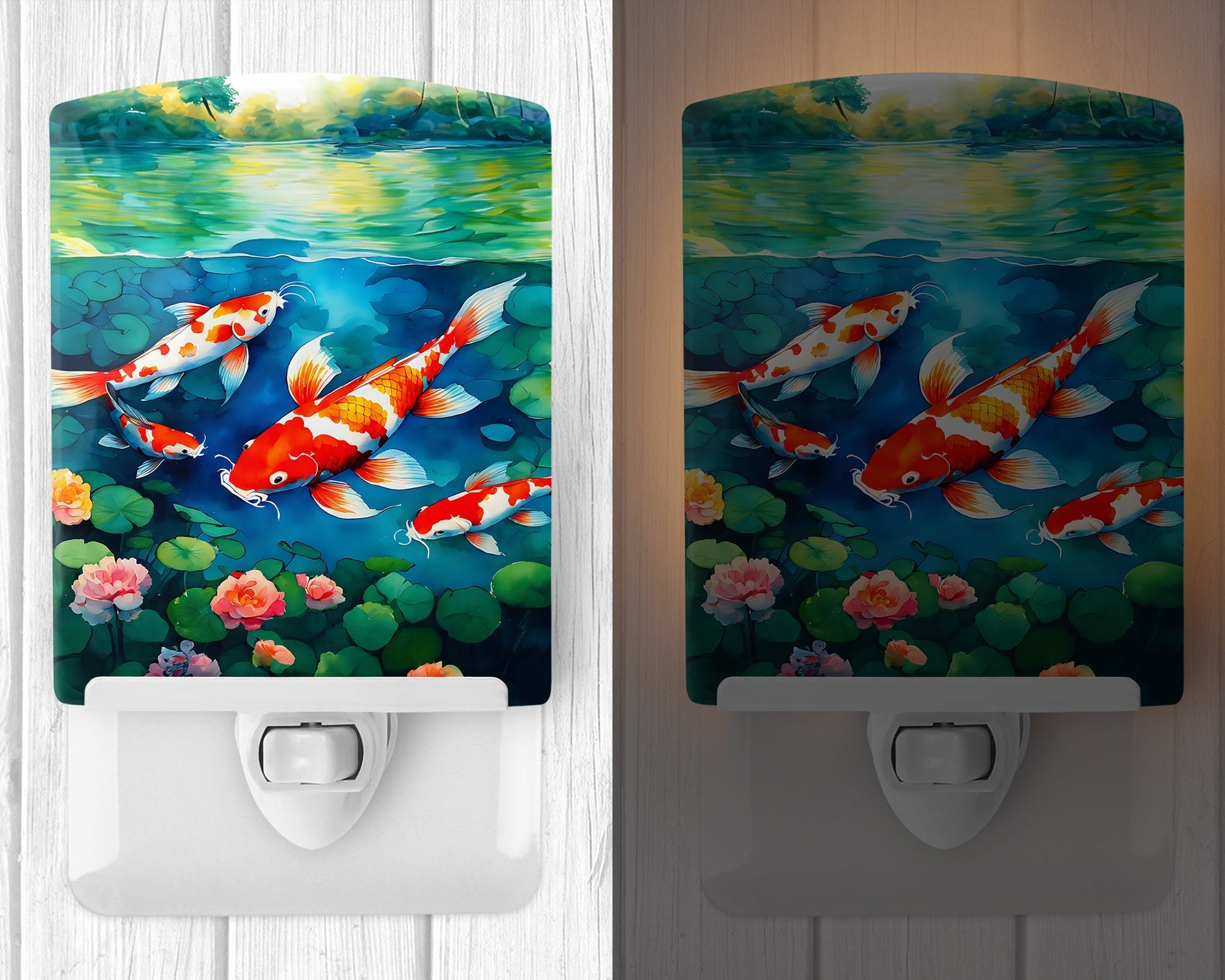 Koi Fish Ceramic Night Light - One Color / One Size - Home & Garden - Home Improvement - Lights & Lighting - Night