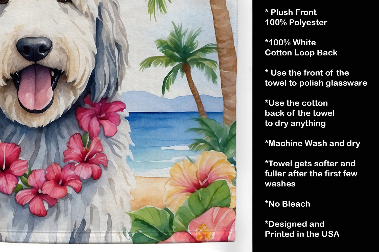 Komondor Luau Kitchen Towel - One Color / One Size - Home & Garden - Home Textile - Towels
