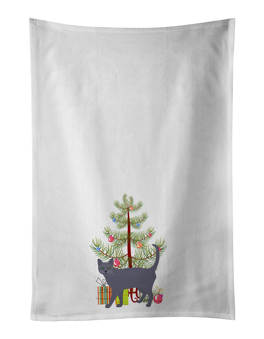 Korat Cat Christmas Kitchen Towel Set of 2 - One Color / One Size - Home & Garden - Home Textile - Towels