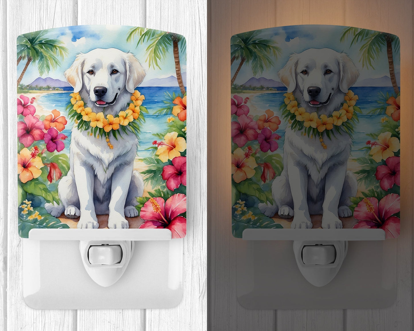 Kuvasz Luau Ceramic Night Light - One Color / One Size - Home & Garden - Home Improvement - Lights & Lighting - Night