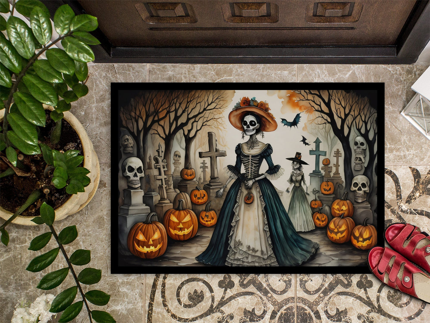La Catrina Skeleton Spooky Halloween Doormat - One Color / One Size - Home & Garden - Home Textile - Carpets & Rugs