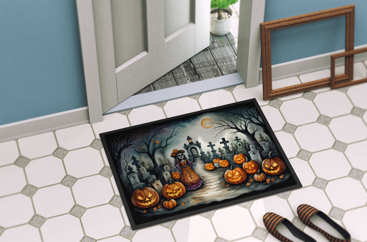 La Catrina Skeleton Spooky Halloween Doormat - One Color / One Size - Home & Garden - Home Textile - Carpets & Rugs
