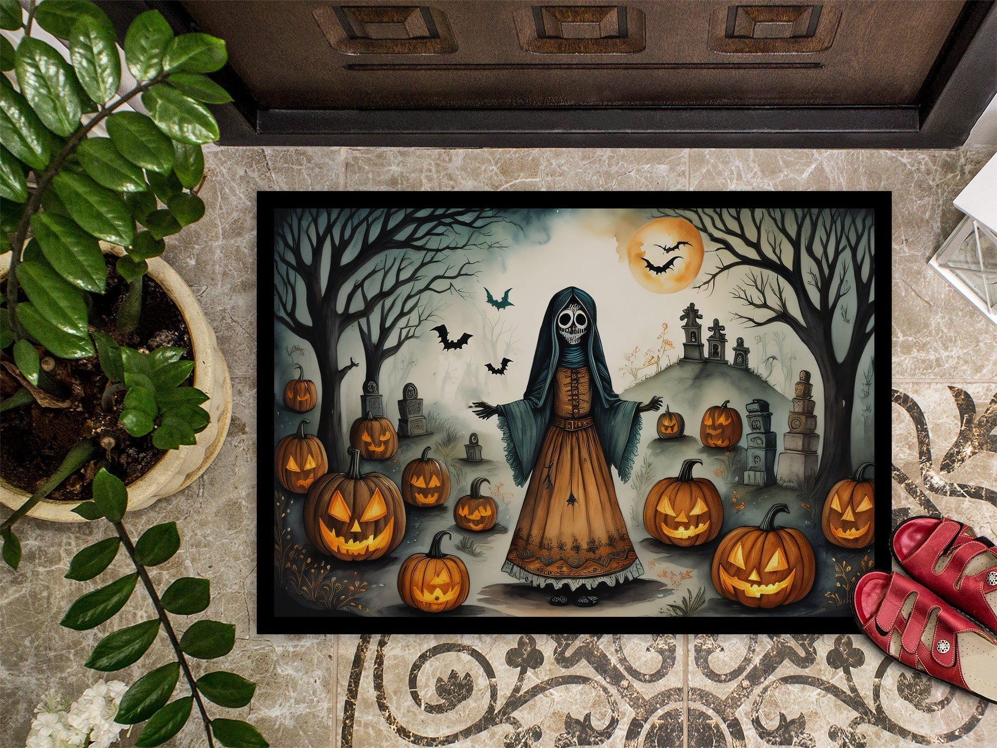 La Llorona Skeleton Spooky Halloween Doormat - One Color / One Size - Home & Garden - Home Textile - Carpets & Rugs