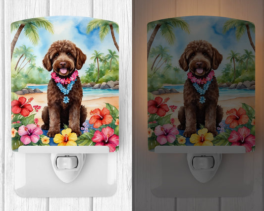Labradoodle Luau Ceramic Night Light - One Color / One Size - Home & Garden - Home Improvement - Lights & Lighting