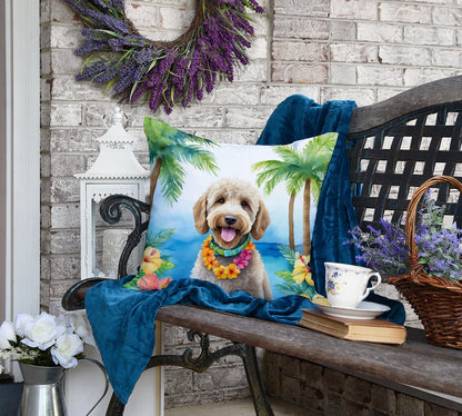 Labradoodle Luau Throw Pillow - One Color / One Size - Home & Garden - Home Textile - Pillows