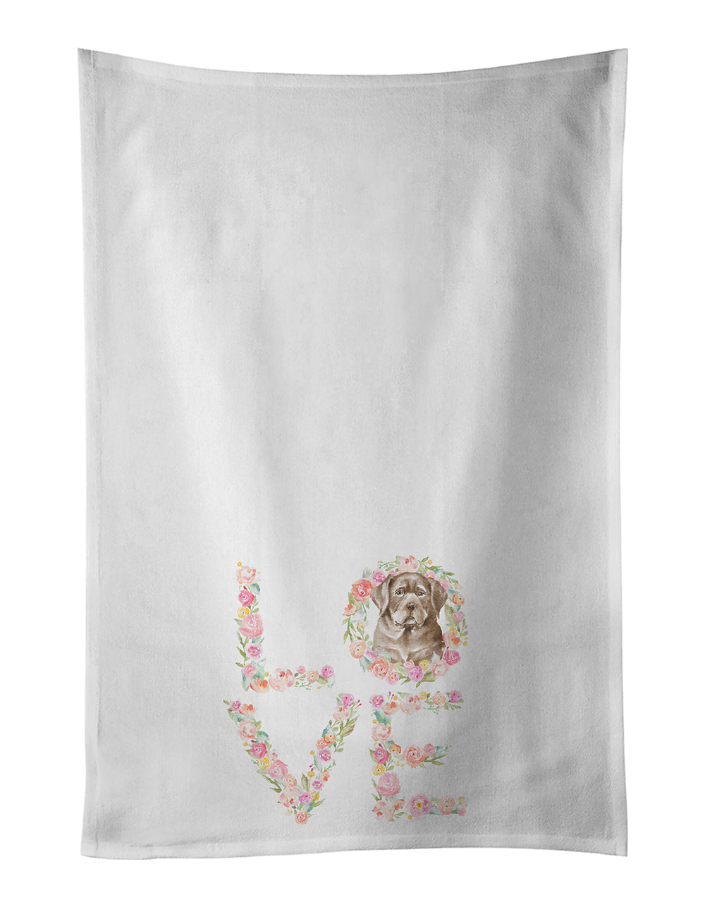 Labrador Retriever #3 LOVE Kitchen Towel Set of 2 - One Color / One Size - Home & Garden - Home Textile - Towels