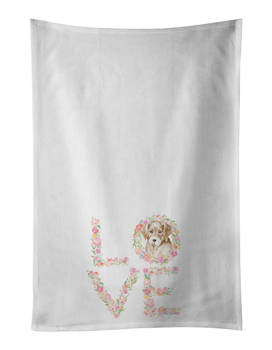 Labrador Retriever #5 LOVE Kitchen Towel Set of 2 - One Color / One Size - Home & Garden - Home Textile - Towels