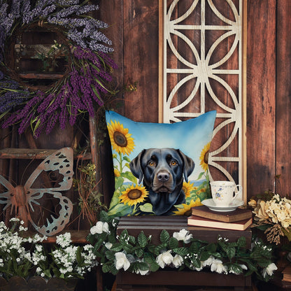Labrador Retriever in Sunflowers Throw Pillow - One Color / One Size - Home & Garden - Home Textile - Pillows
