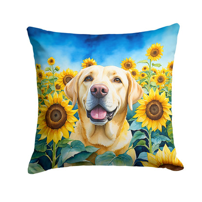 Labrador Retriever in Sunflowers Throw Pillow - One Color / One Size - Home & Garden - Home Textile - Pillows