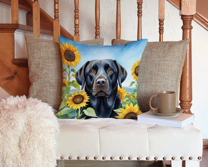 Labrador Retriever in Sunflowers Throw Pillow - One Color / One Size - Home & Garden - Home Textile - Pillows