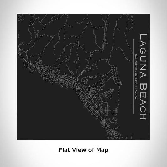 Laguna Beach - California Map Tumbler in Matte Black - Drinkware