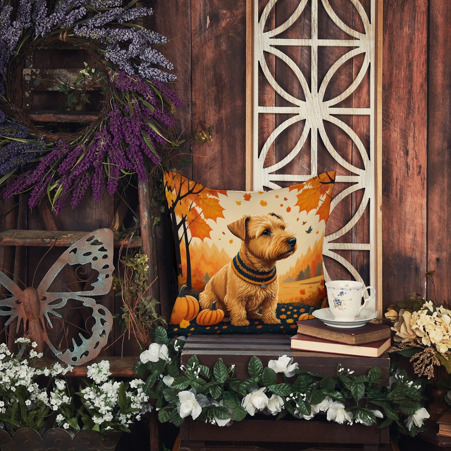 Lakeland Terrier Fall Throw Pillow - One Color / One Size - Home & Garden - Home Textile - Pillows