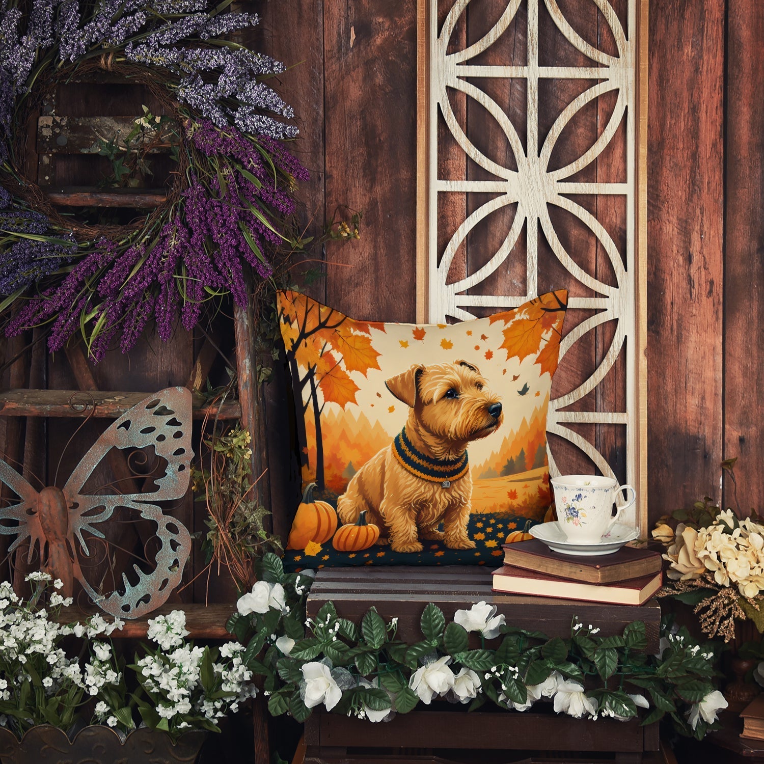 Lakeland Terrier Fall Throw Pillow - One Color / One Size - Home & Garden - Home Textile - Pillows