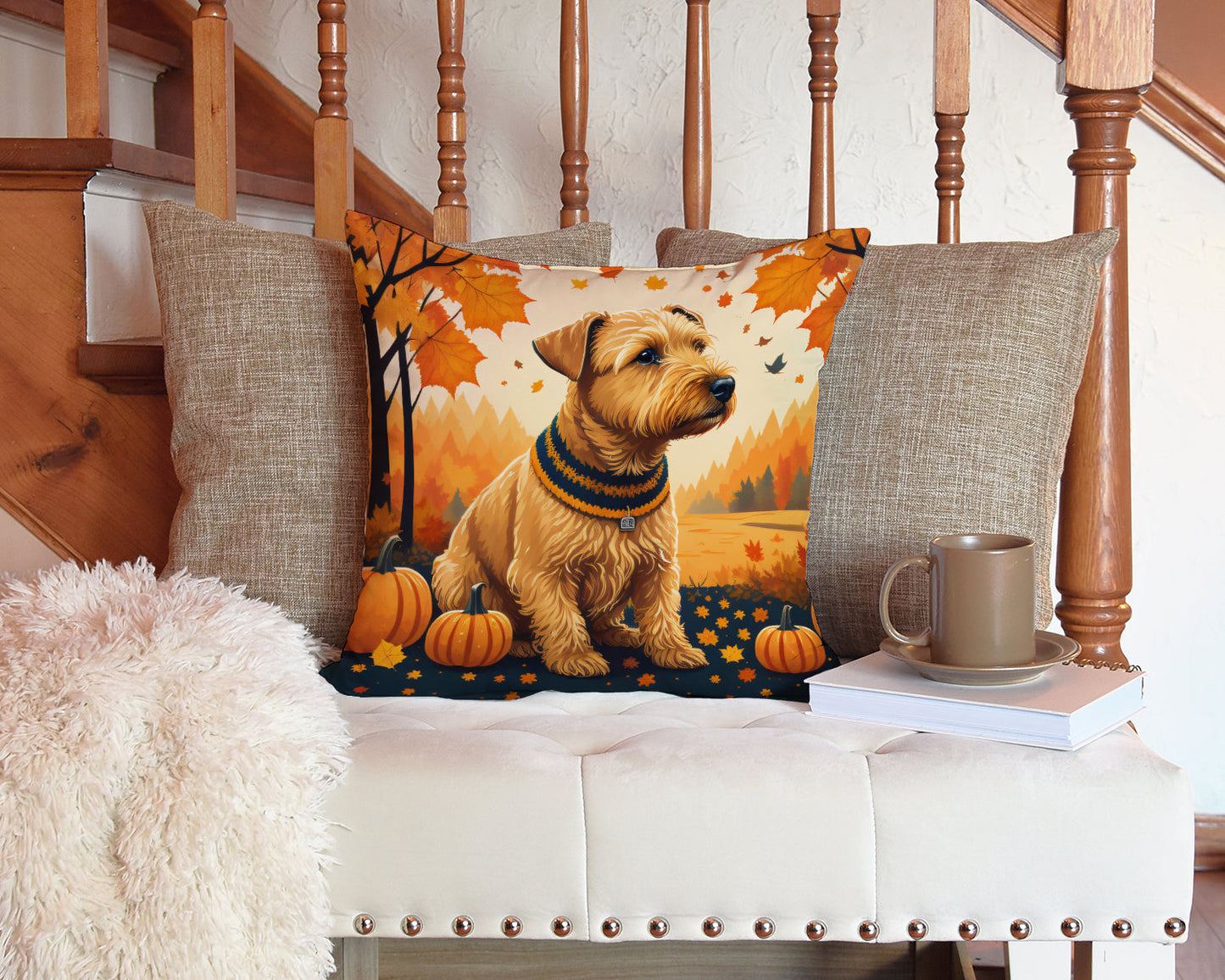 Lakeland Terrier Fall Throw Pillow - One Color / One Size - Home & Garden - Home Textile - Pillows