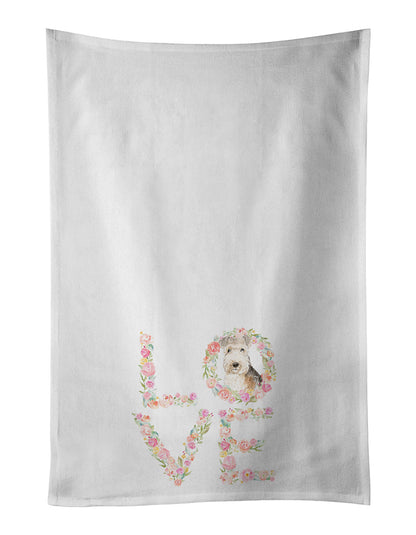 Lakeland Terrier Love Kitchen Towel Set of 2 - One Color / One Size - Home & Garden - Home Textile - Towels