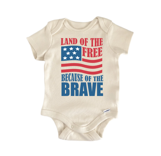 Land Free July 4th Patriotic - Baby Boy Girl Clothes Infant Bodysuit Funny Cute - Kids & Babies - Mother & Kids - Boys’