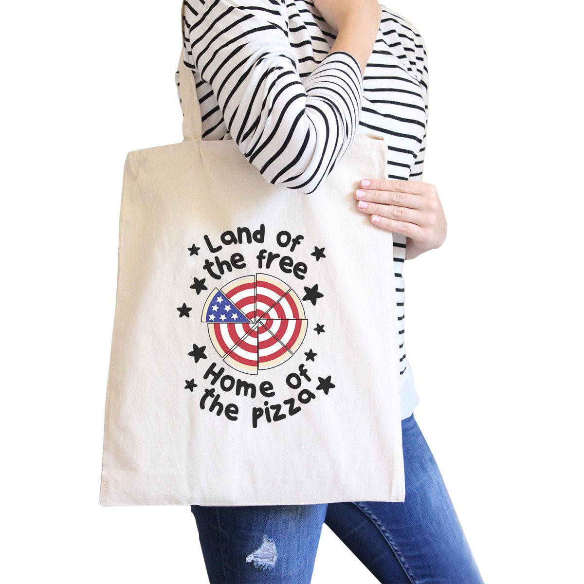 Land of the Free Home of the Pizza Tote Bag - One Color / One Size - Bags & Luggage - Women’s Bags