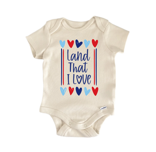 Land That I Love July 4th Patriotic - Baby Boy Girl Clothes Bodysuit - Kids & Babies - Mother & Kids - Boys’ Baby