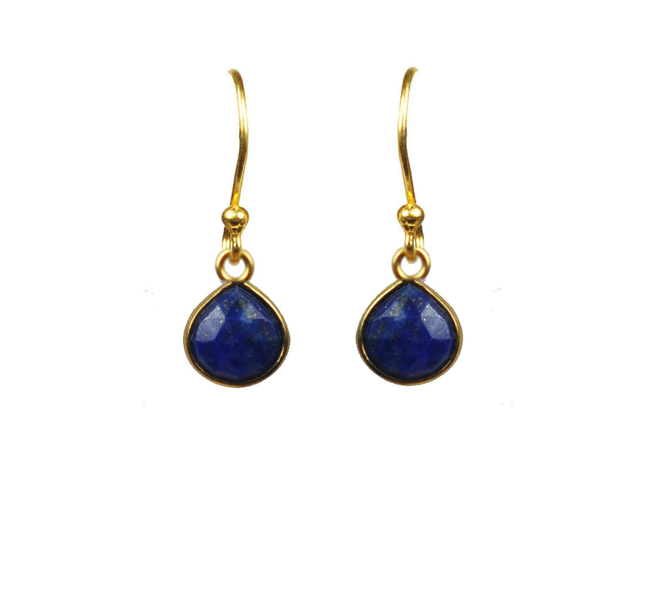 Lapis Lazuli Bezel Vermeil Earrings - One Color / One Size - Jewelry & Accessories - Earrings