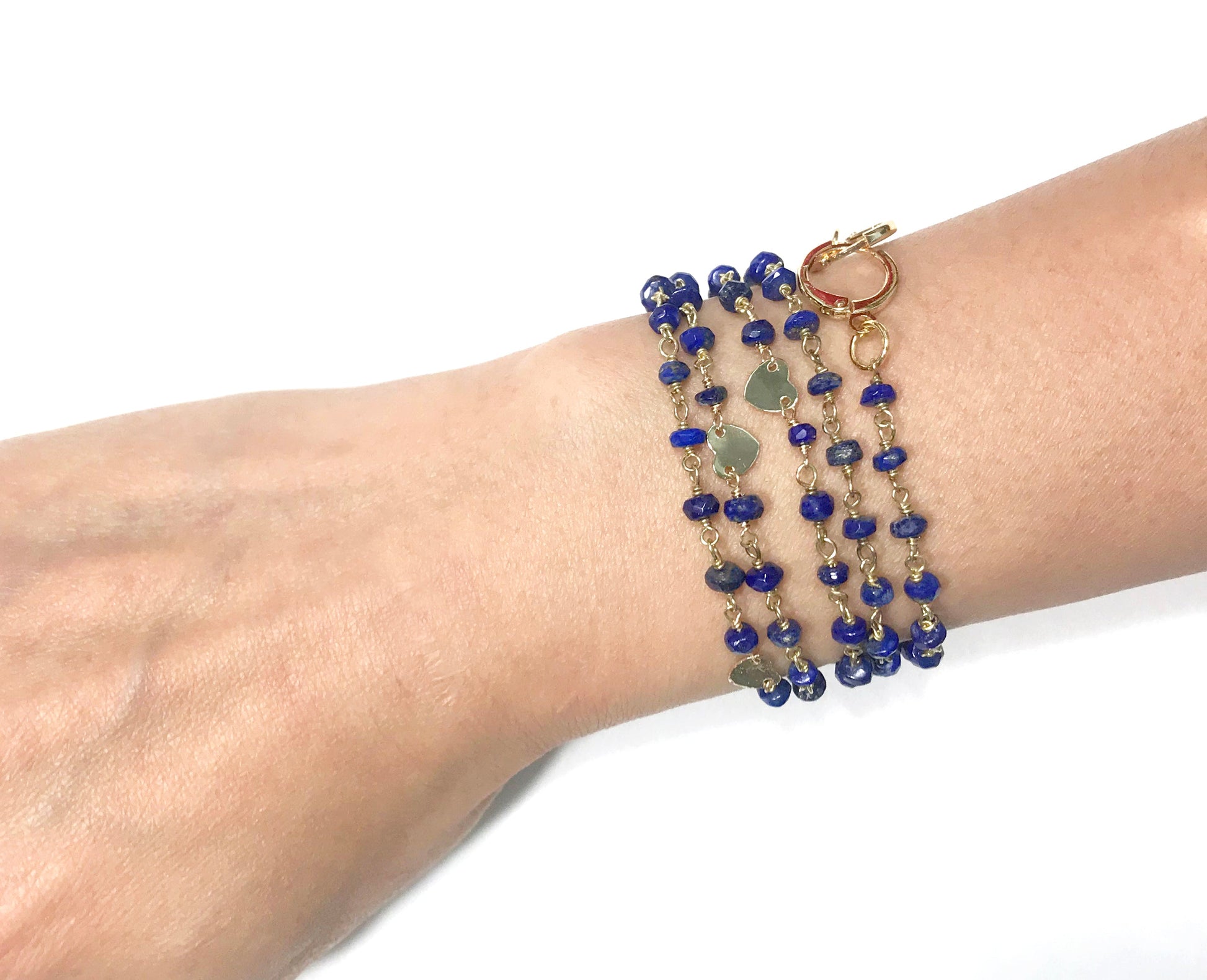 Lapis Lazuli Heart Convertible Mask Necklace - One Color / One Size - Jewelry & Accessories - Necklaces & Pendants