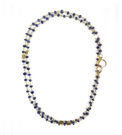 Lapis Lazuli Heart Convertible Mask Necklace - One Color / One Size - Jewelry & Accessories - Necklaces & Pendants