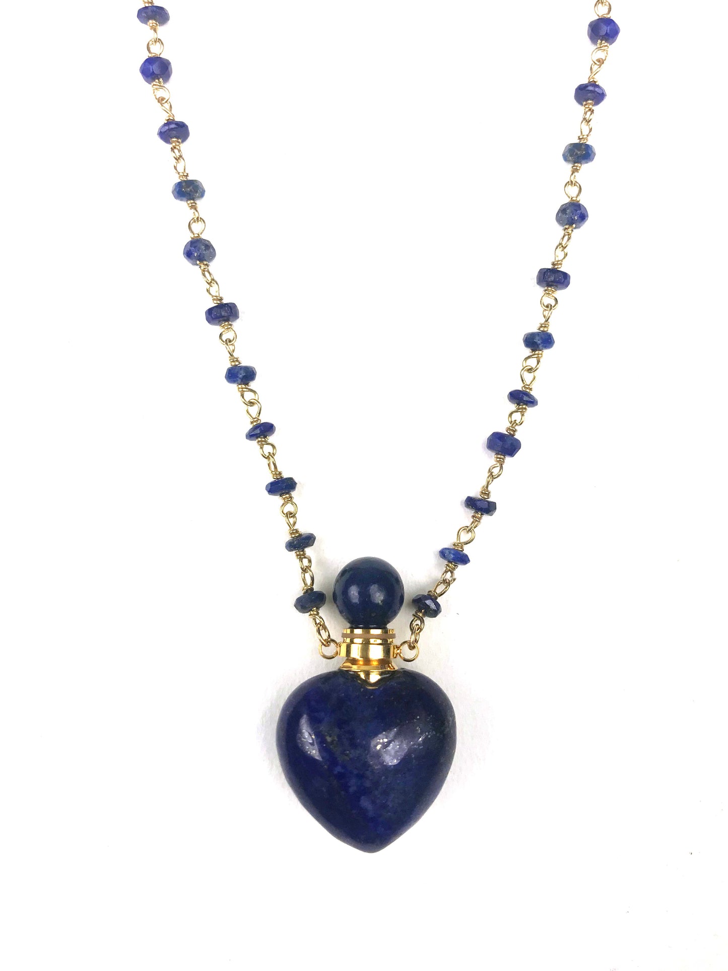 Lapis Lazuli Heart Necklace - One Color / One Size - Jewelry & Accessories - Necklaces & Pendants