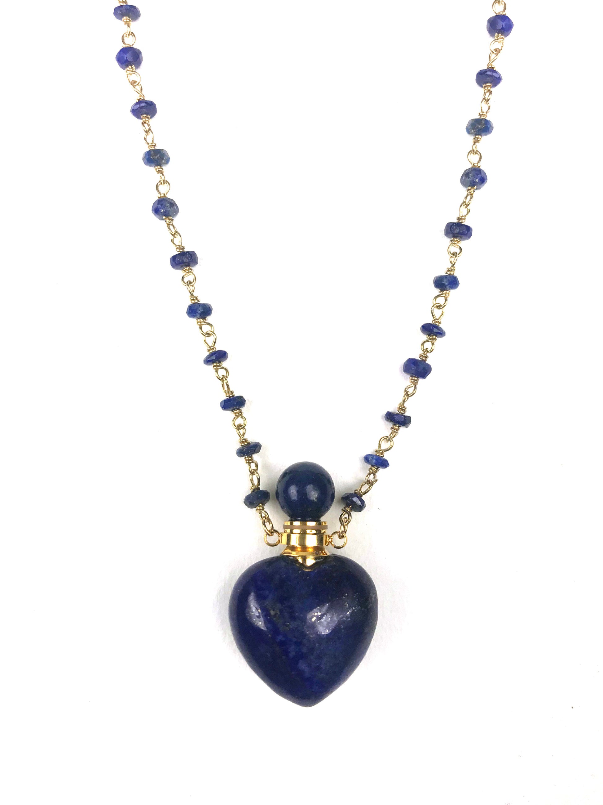 Lapis Lazuli Heart Necklace - One Color / One Size - Jewelry & Accessories - Necklaces & Pendants