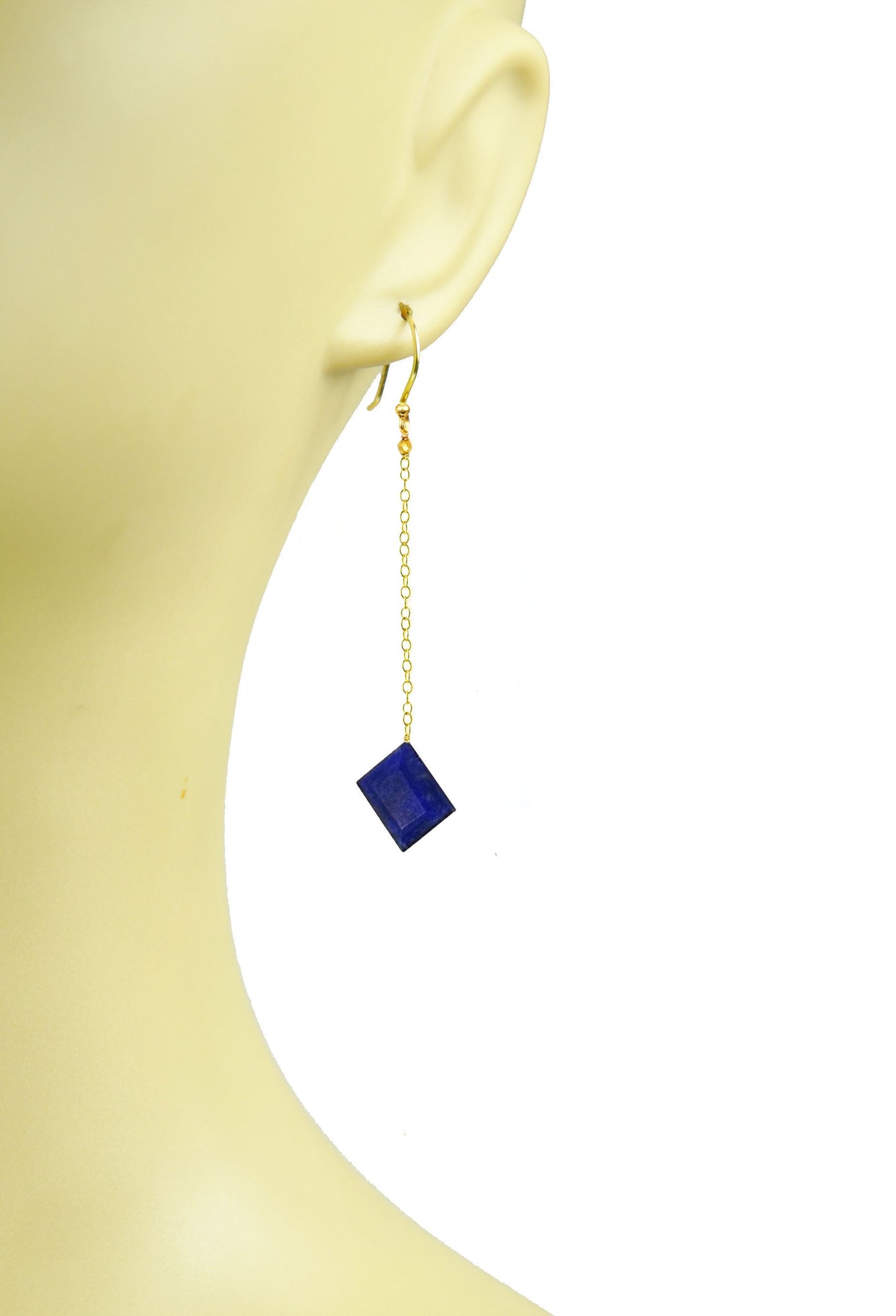 Lapis Lazuli Long Dangle Earrings - One Color / One Size - Jewelry & Accessories - Earrings - Drop Earrings