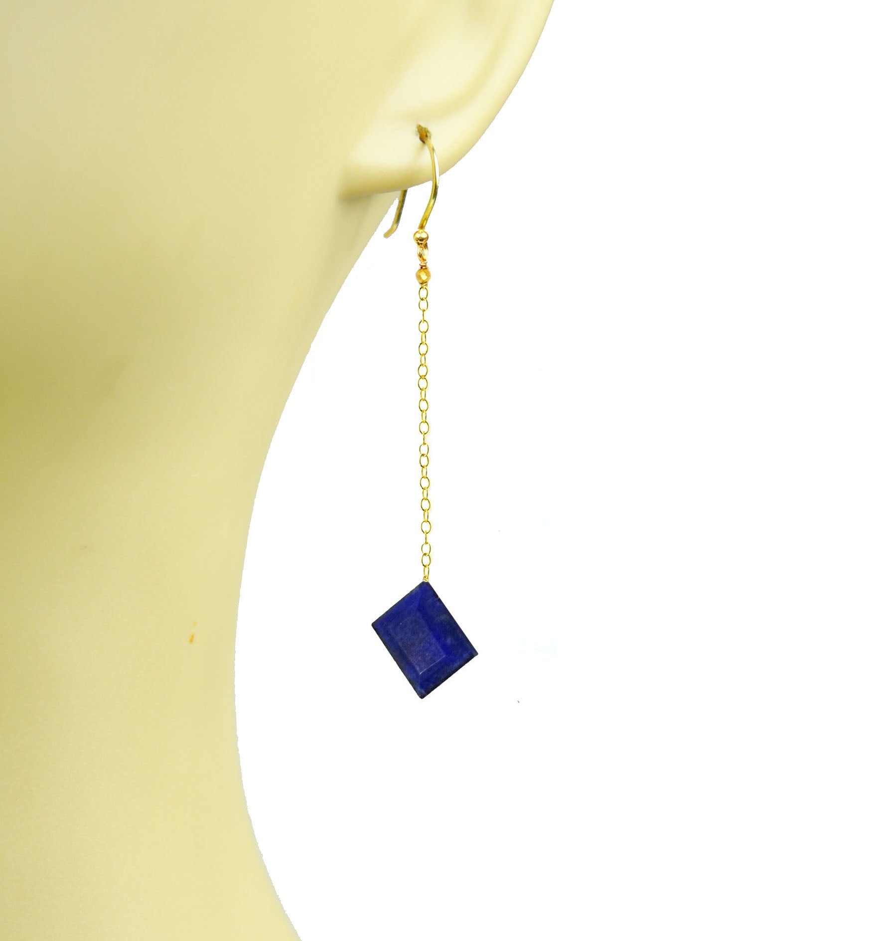 Lapis Lazuli Long Dangle Earrings - One Color / One Size - Jewelry & Accessories - Earrings - Drop Earrings