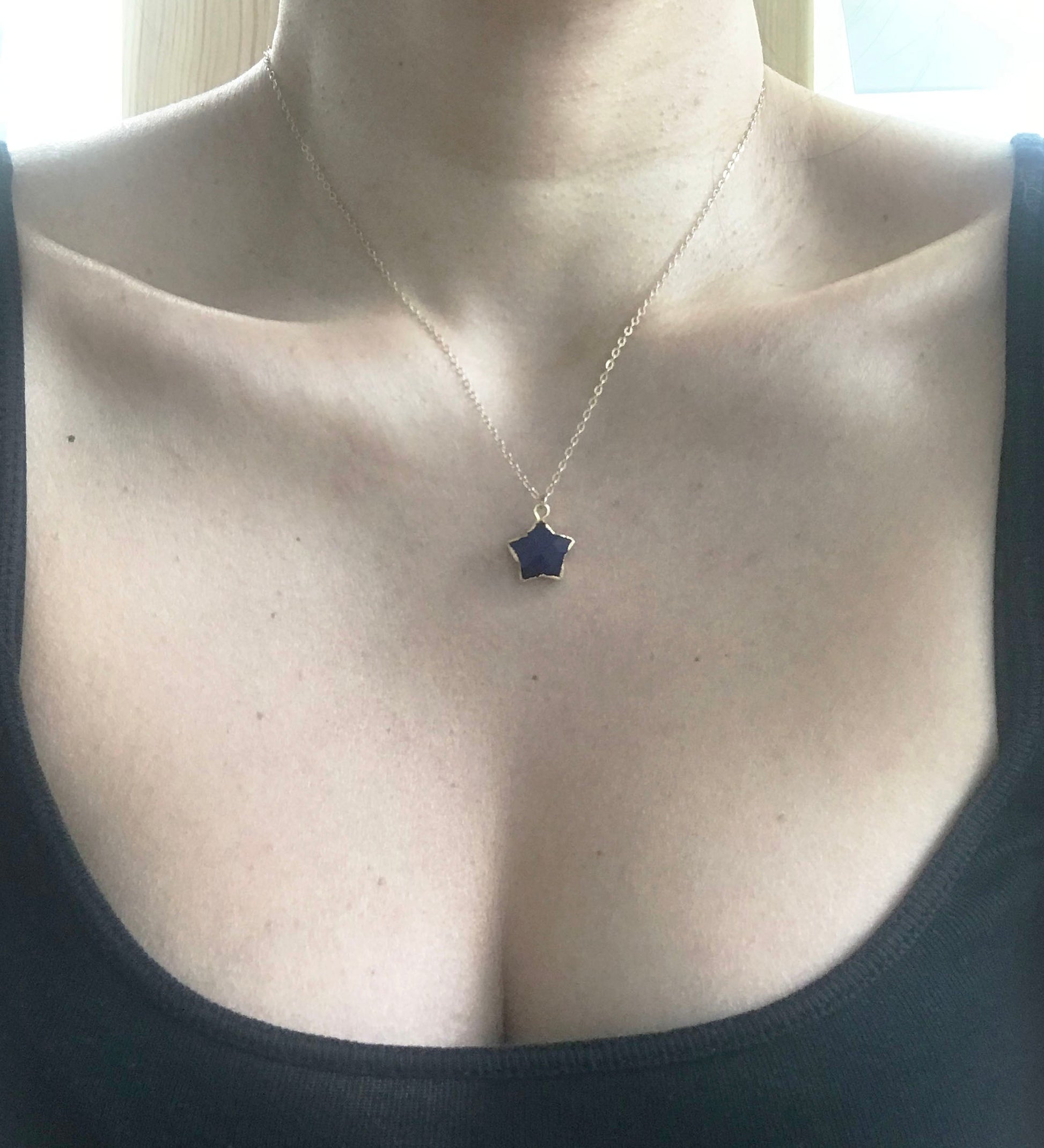 Lapis Lazuli Star Necklace - One Color / One Size - Jewelry & Accessories - Necklaces & Pendants