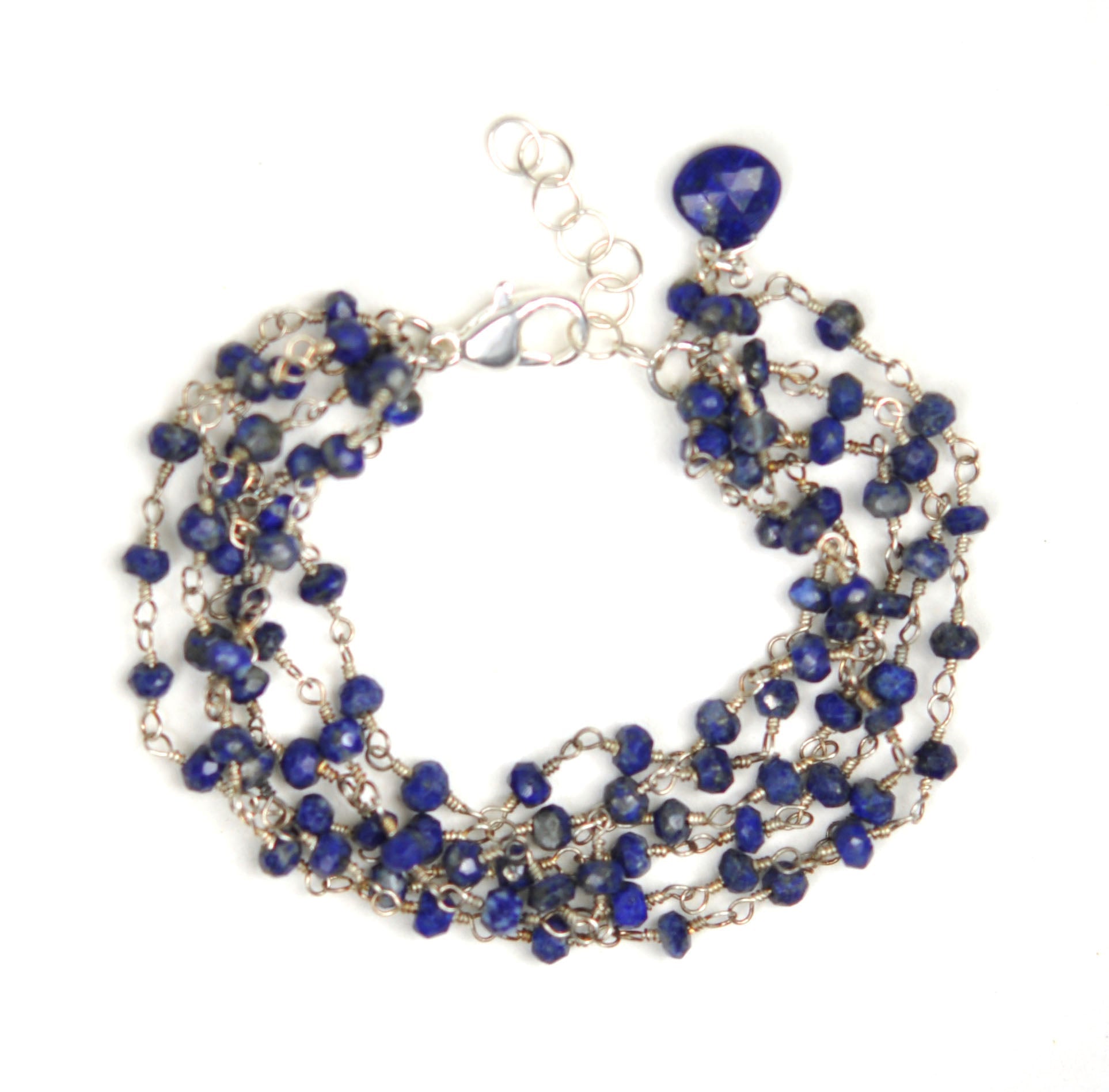 Lapis Lazuli Sterling Silver Bracelet - One Color / One Size - Jewelry & Accessories - Bracelets & Bangles