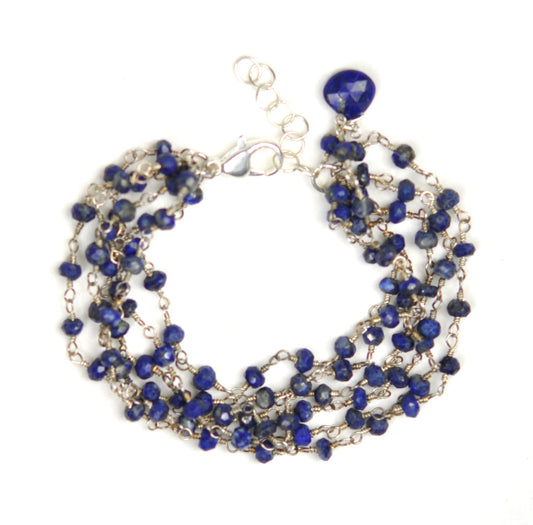 Lapis Lazuli Sterling Silver Bracelet - One Color / One Size - Jewelry & Accessories - Bracelets & Bangles