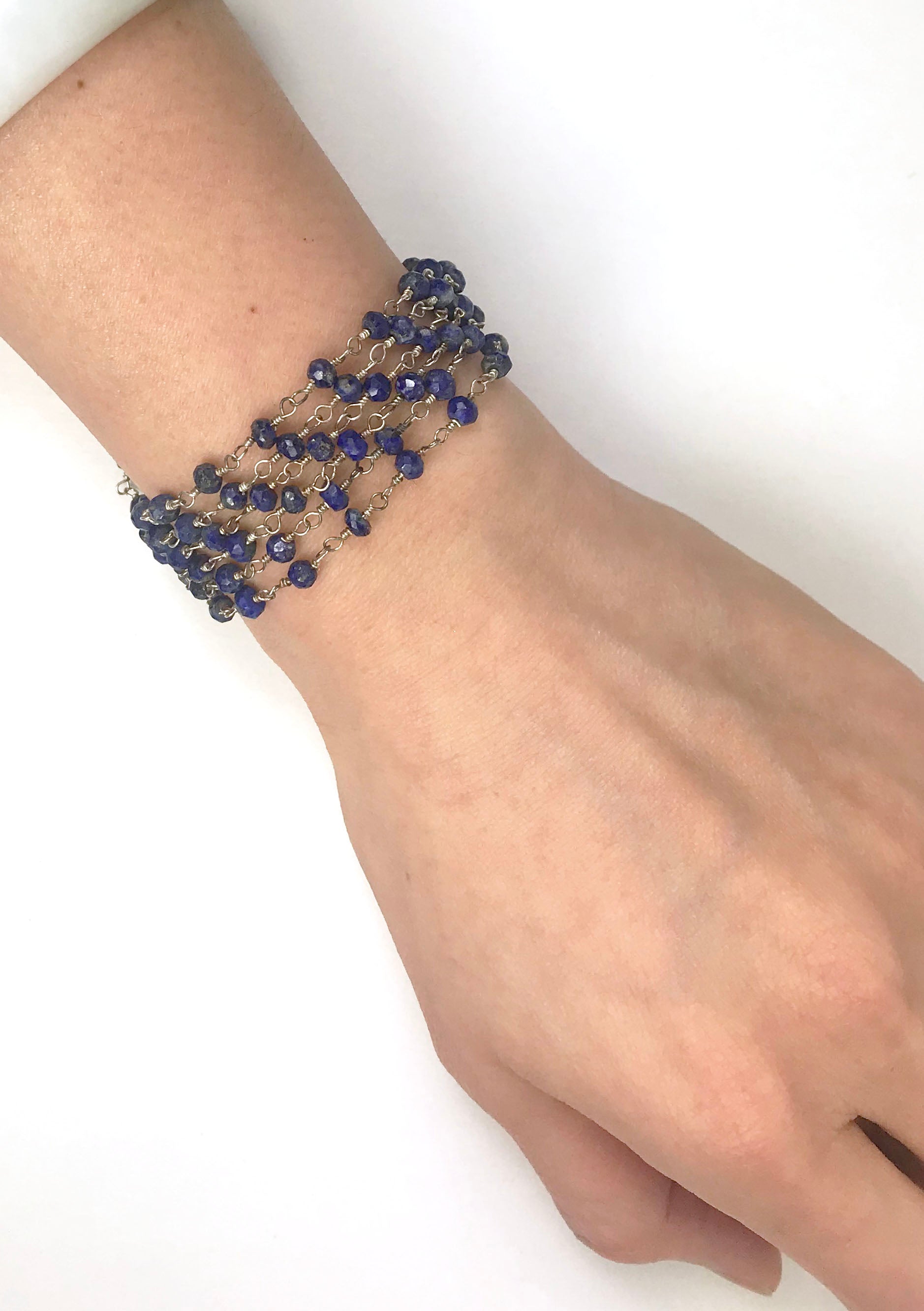 Lapis Lazuli Sterling Silver Bracelet - One Color / One Size - Jewelry & Accessories - Bracelets & Bangles